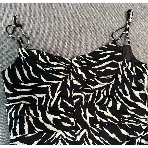Autumn Adeigbo Black & White Dress Spaghetti Strap Adjustable Womens 8 NEW - Picture 5 of 12